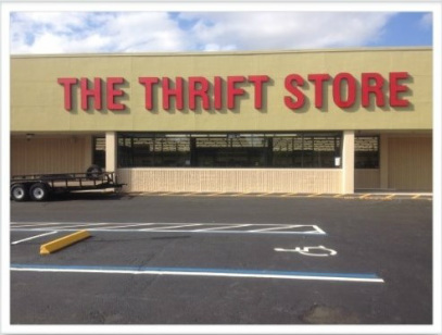 The Thrift Store where we donate used cleaning rags and buy some supplies